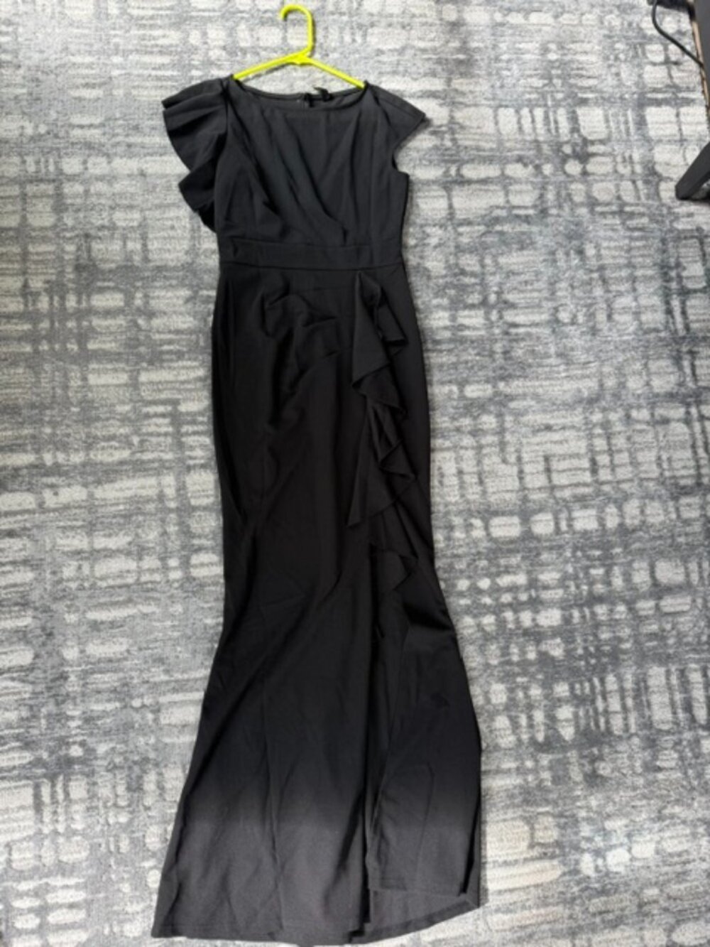 Woosea Black Dress One Ruffle Sleeve Sz. Small